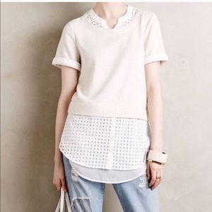 Anthropologie Eyelet Top